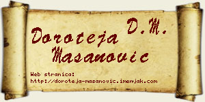 Doroteja Mašanović vizit kartica
